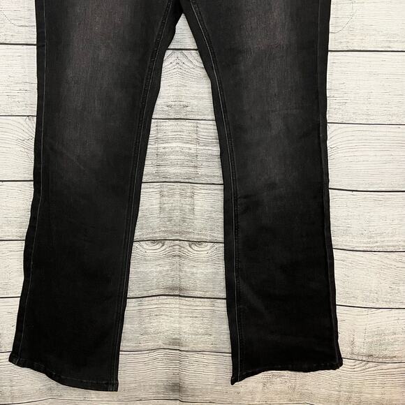 Urban Outfitters BDG Women's Jeans Size 32 Black Flare Legs Wide Waist Band - Picture 4 of 15